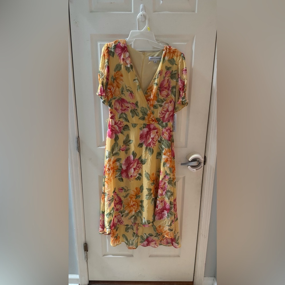 Emma & Michele Yellow Flutter Sleeve Sundress